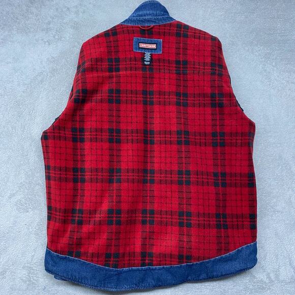 Craftsman Jacket Mens 2XL Blue Heavy Denim Canvas Work Barn Chore Flannel Lined - Picture 9 of 12